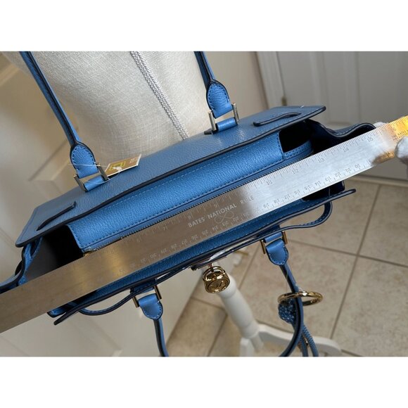 Michael Kors French Blue Hamilton Moderne Small East West Satchel Shoulder Tote - Picture 11 of 16